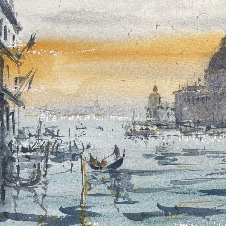 l'eau à l'aquarelle